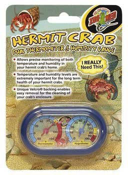 Hermit Crab Dual Thermometer & Humidity Gauge